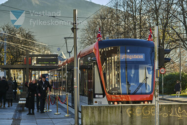 Biletet er frå markeringa av ferdig bybanelinje 2 til Fyllingsdalen 18. november 2022