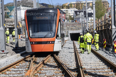 Testkøyring av Bybanen linje 2