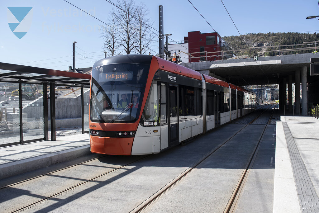 Testkøyring av Bybanen linje 2