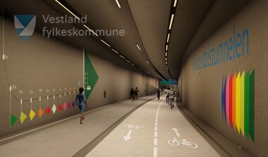 Sykkeltunnelen gjennom Løvstakken