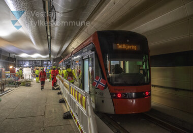Testkøyring av  Bybanen linje 2