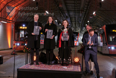 Biletet er frå markeringa av ferdig bybanelinje 2 til Fyllingsdalen 18. november 2022