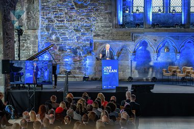 Statsministeren på One Ocean Summit 2024 i Håkonshallen