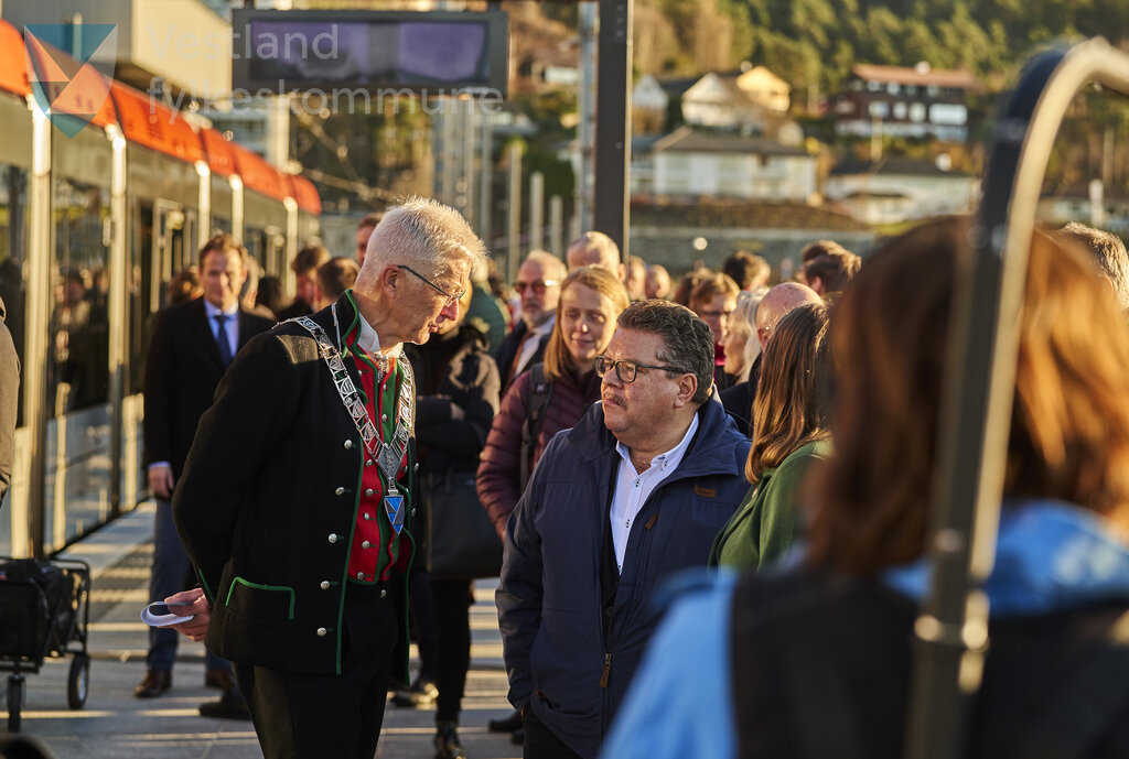 Biletet er frå markeringa av ferdig bybanelinje 2 til Fyllingsdalen 18. november 2022