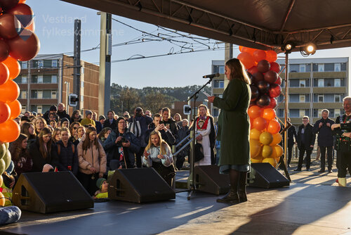 Biletet er frå markeringa av ferdig bybanelinje 2 til Fyllingsdalen 18. november 2022