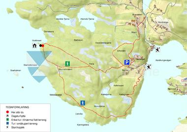 Dagsturhytta Fjordablikk i  Masfjorden kommune - Kart