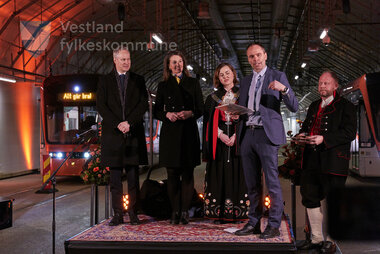 Biletet er frå markeringa av ferdig bybanelinje 2 til Fyllingsdalen 18. november 2022