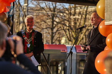 Biletet er frå markeringa av ferdig bybanelinje 2 til Fyllingsdalen 18. november 2022