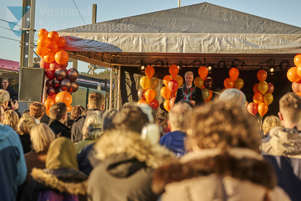 Biletet er frå markeringa av ferdig bybanelinje 2 til Fyllingsdalen 18. november 2022