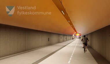 Sykkeltunnelen gjennom Løvstakken