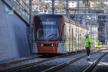 Testkøyring av  Bybanen linje 2