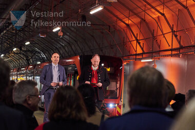 Biletet er frå markeringa av ferdig bybanelinje 2 til Fyllingsdalen 18. november 2022