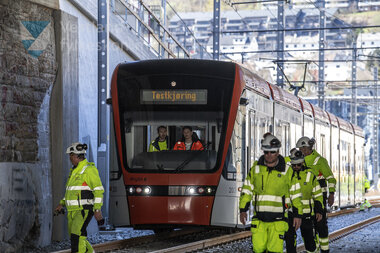 Testkøyring av Bybanen linje 2