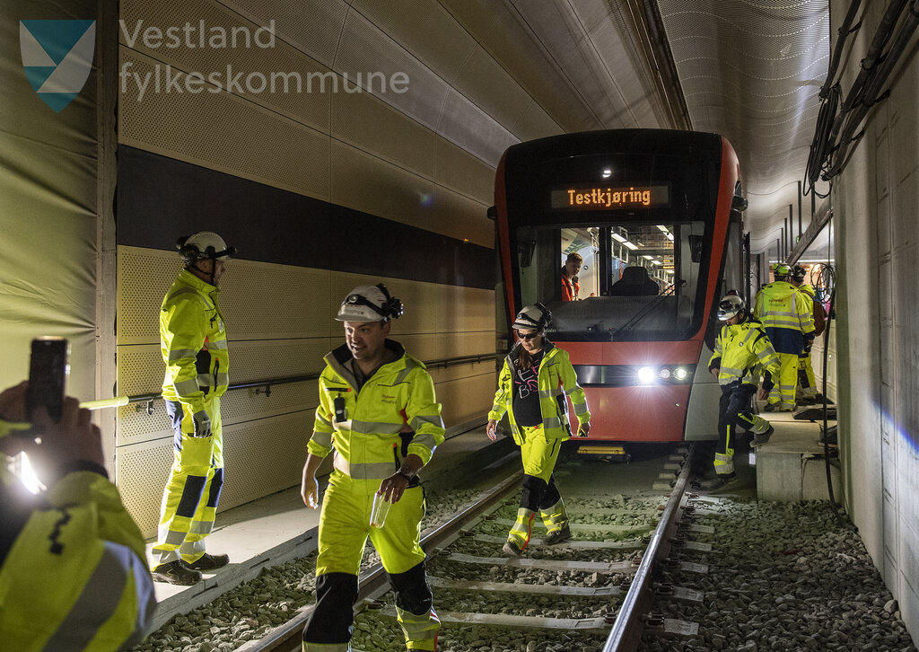 Testkøyring av Bybanen linje 2