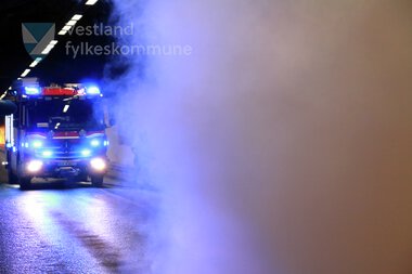 Beredskapsøving i tunnel