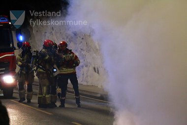 Beredskapsøving i tunnel