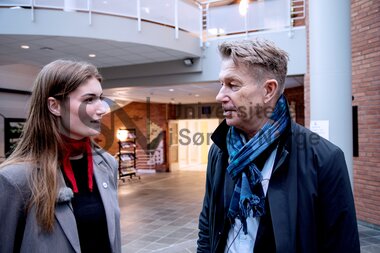Energiminister Terje Aasland besøker campus Porsgrunn