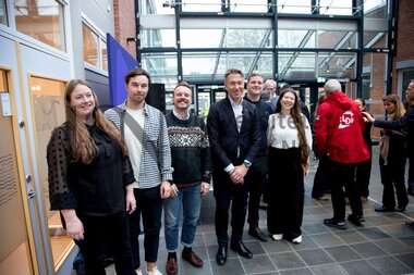 Energiminister Terje Aasland besøker campus Porsgrunn