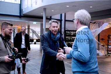 Energiminister Terje Aasland besøker campus Porsgrunn