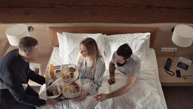 Double bed with person