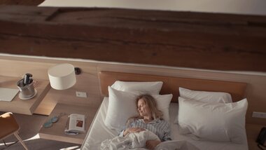 Double bed with person