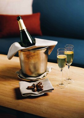 Champagne and chocolate