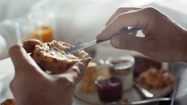 Double bed with person