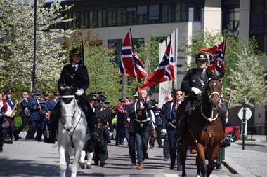 Hest foran i 17. mai toget, 2023