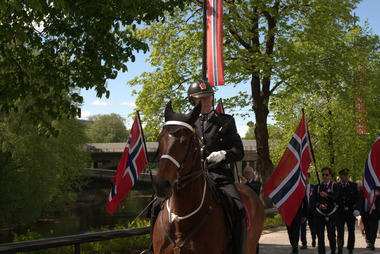 Hest foran i 17. mai toget, 2023