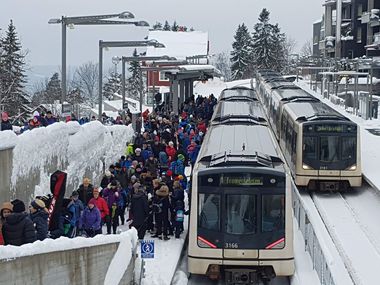 Holmenkollen stasjon avstigning