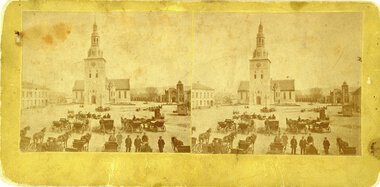 Vor frelsers kirke Kristiania stereofoto.	