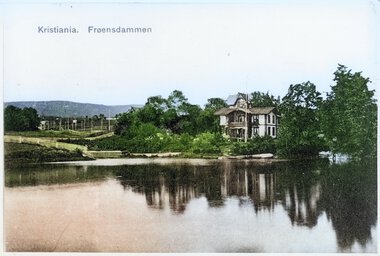 Frøensdammen før gjenfylling i farger