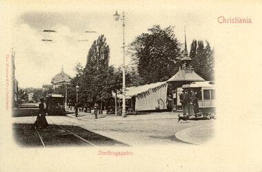 0545	0471 KSS - 108	Postkort fra krysset Stortingsgata X Rosenkrantz gate