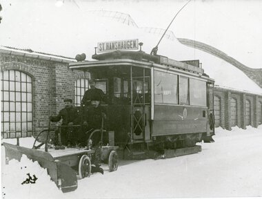 Vogn rigget for snørydding