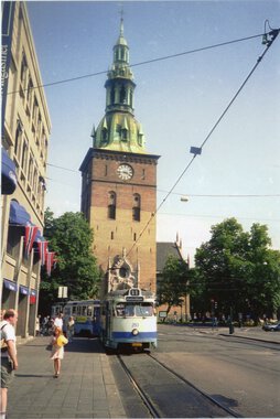 Göteborgvogn 293 med svenskehenger Stortorvet holdeplass