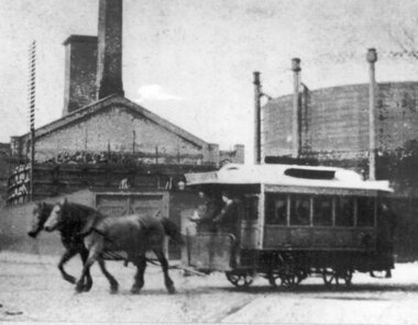 Hestesporvogn ved gassverket