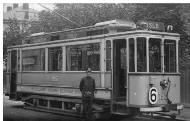 0298	KES vogn 195 i Gamlebyen utenfor Oslo Hospital
