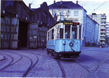 1550	Vogn 67 innkjøring vognhall 5, 21.05.1966, 