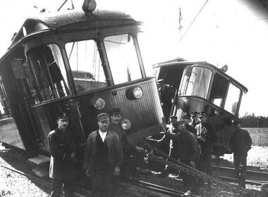 Sammenstøt mellom vogner ved sporsammenløpet på Majorstuen.