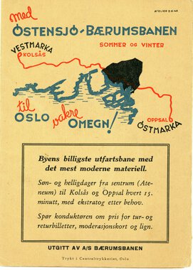 Reklameplakat for Østensjøbanen