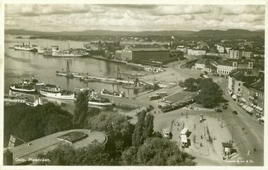 Oslo havn Piperviken datert 1935