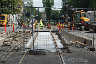 Midlertidig holdeplass linje 17 og 18 Adamstuen stoppested