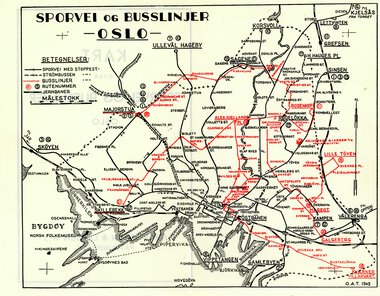1300	Buss og sporvognskart 1942