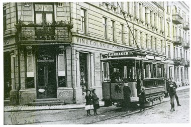 Vogn 43 Lassons gate – Parkveien ca. 1905.