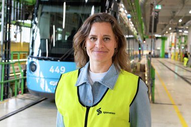 Kommunikasjonssjef Gina Scholz på Grefsen verksted