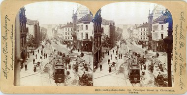 Egertorget Jarl Johans gate stereofoto	