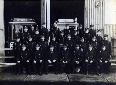 Konduktører og vognførere Kristiania Elektriske Sporvei 1910