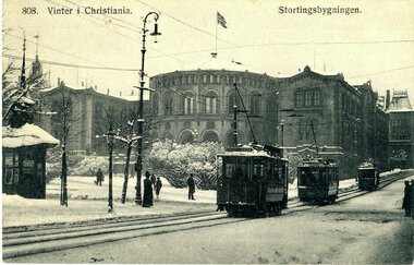 1254	Stortingsgata vinter tidlig 1900.	