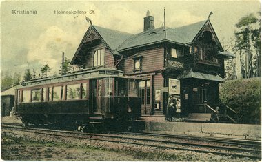 1125	Holmenkollen stasjon håndkolorert
