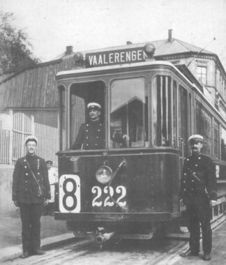 Bilde 1776 Vogn 222 i linje 8 fra Kristiania Sporveisselskab